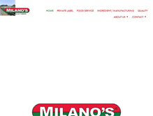 Tablet Screenshot of milanoscheese.com